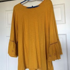 George Women’s Yellowish/Gold Dress/Casual Shirt. 3X